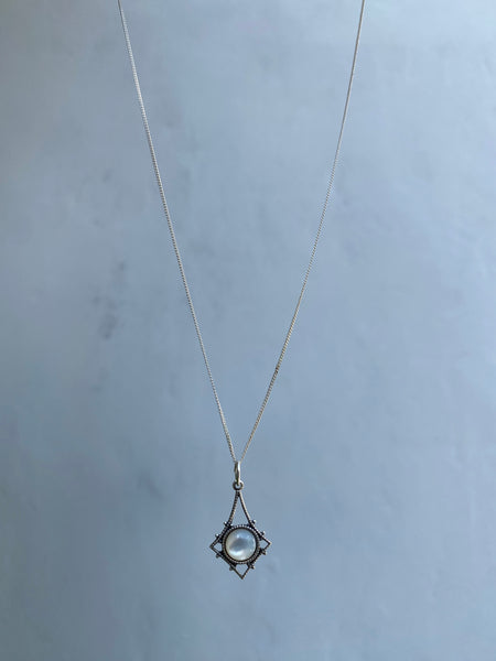 ophelia antique silver pearl necklace