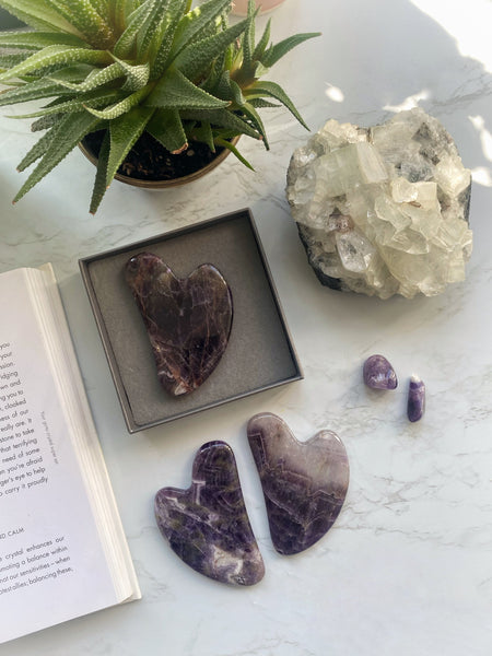amethyst dolphin gua sha