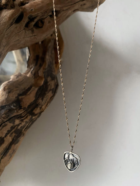 pyrite eye pendant