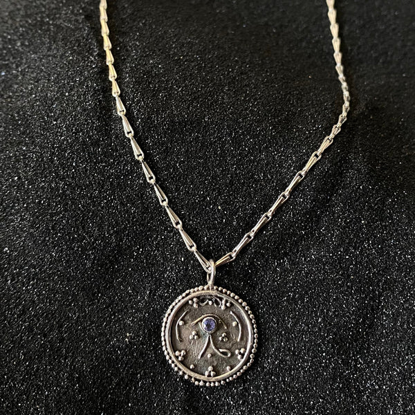 tanzanite eye of horus necklace