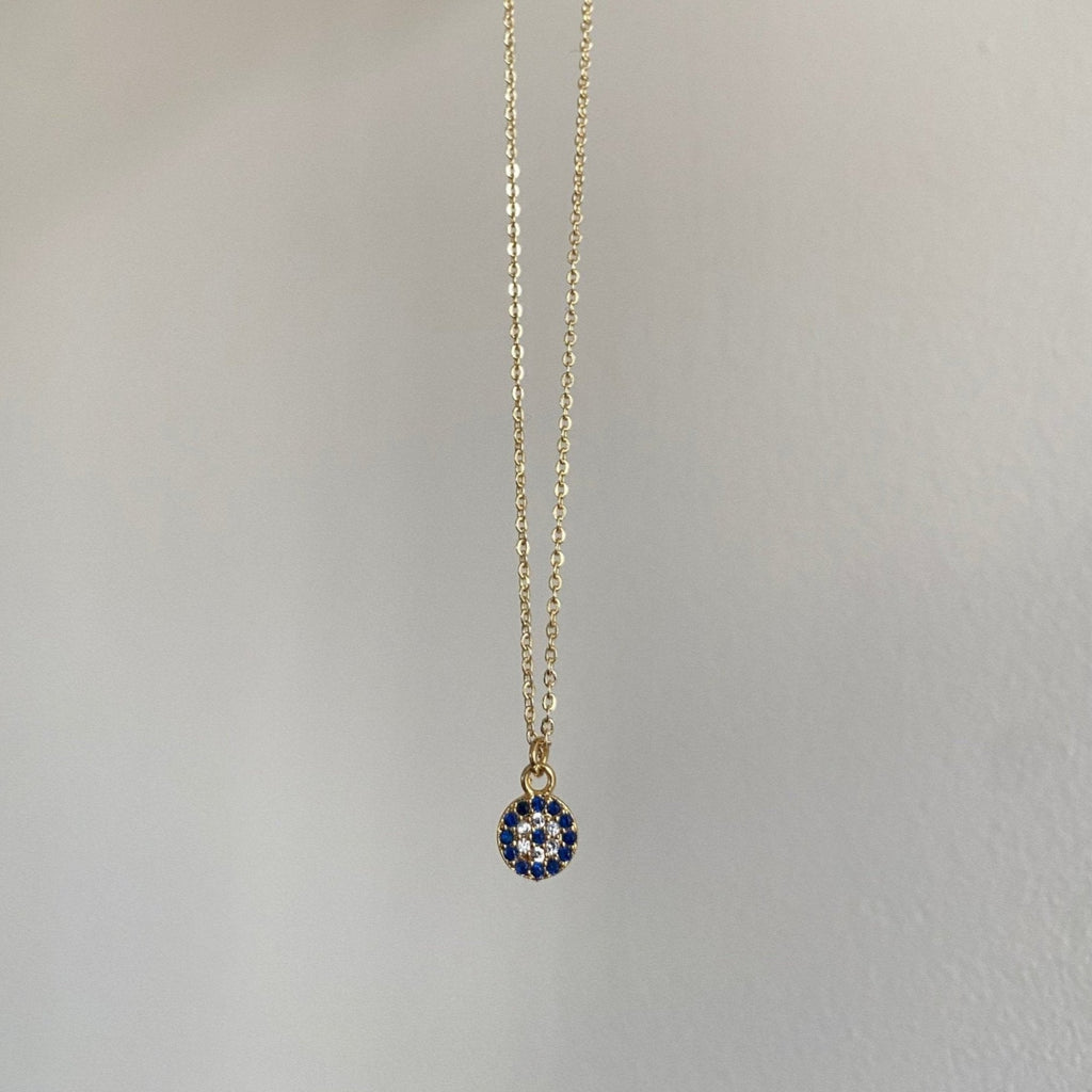 gold evil eye necklace