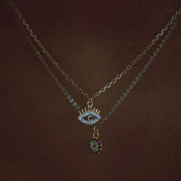 gold eye necklaces