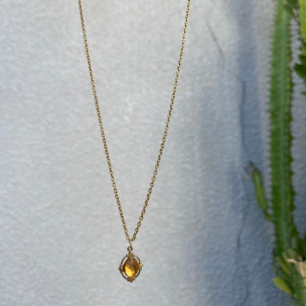 isla handmade citrine necklace