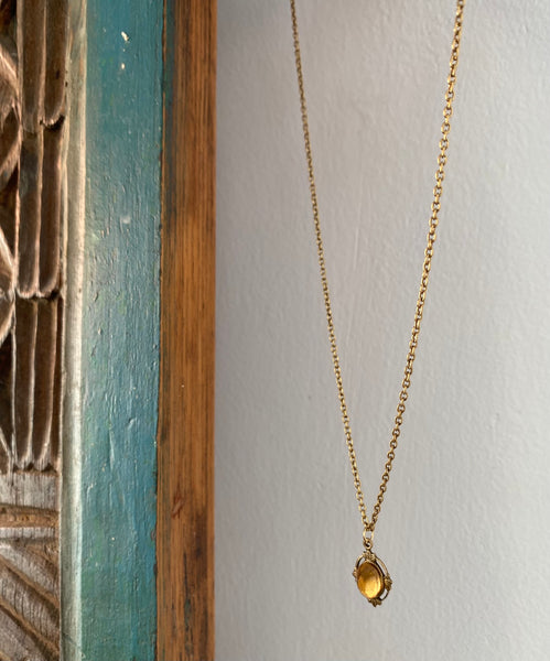 isla gold citrine pendant
