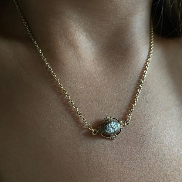 gold pyrite choker