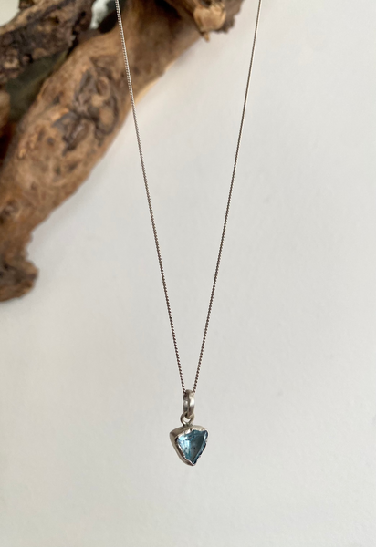 kai sterling silver blue topaz necklace