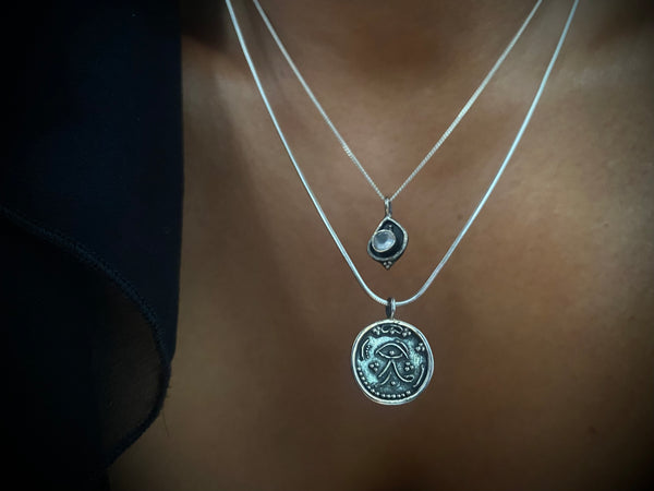 sterling silver eye of horus necklace