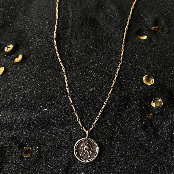 citrine eye of ra necklace
