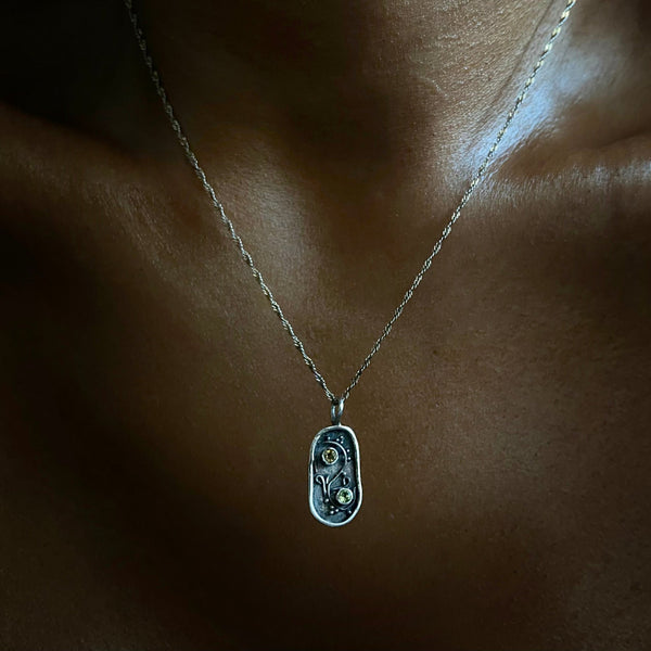 solar plexus heart chakra necklace