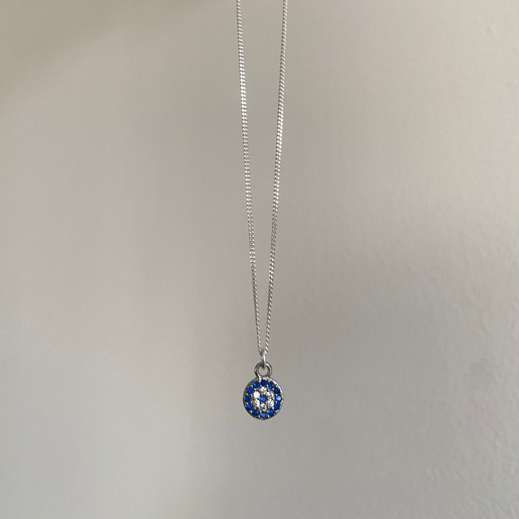 sterling silver evil eye necklace