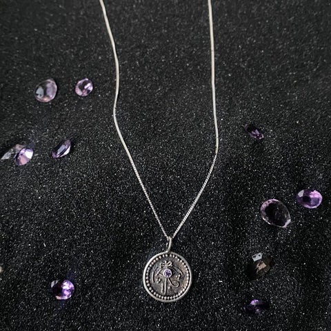 sterling silver amethyst eye of horus