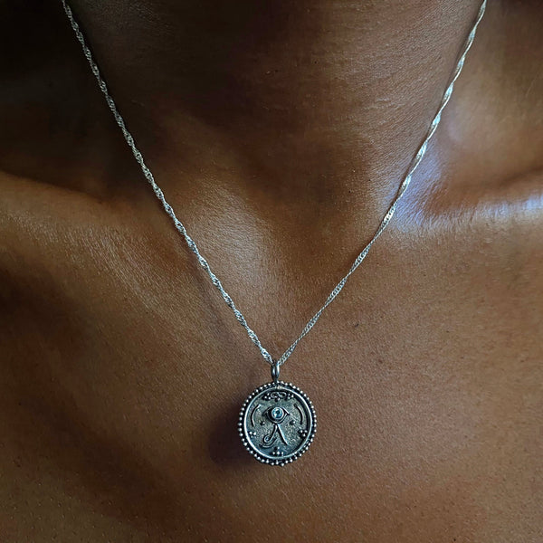 sterling silver aquamarine necklace