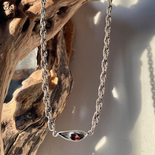 watermelon tourmaline peace necklace