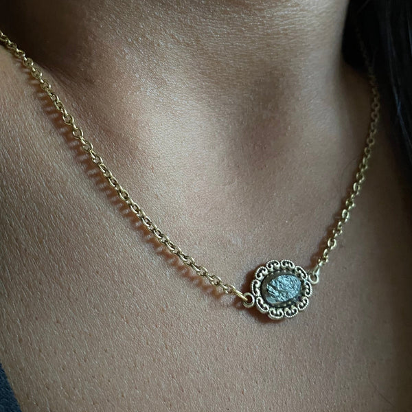 zaria gold pyrite choker