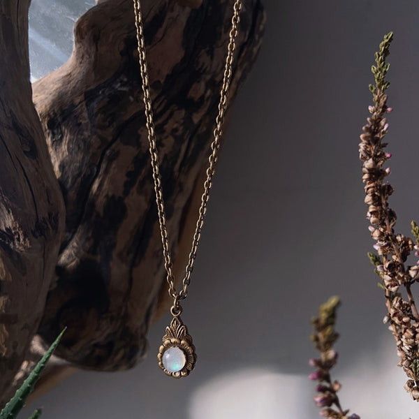 rainbow moonstone necklace