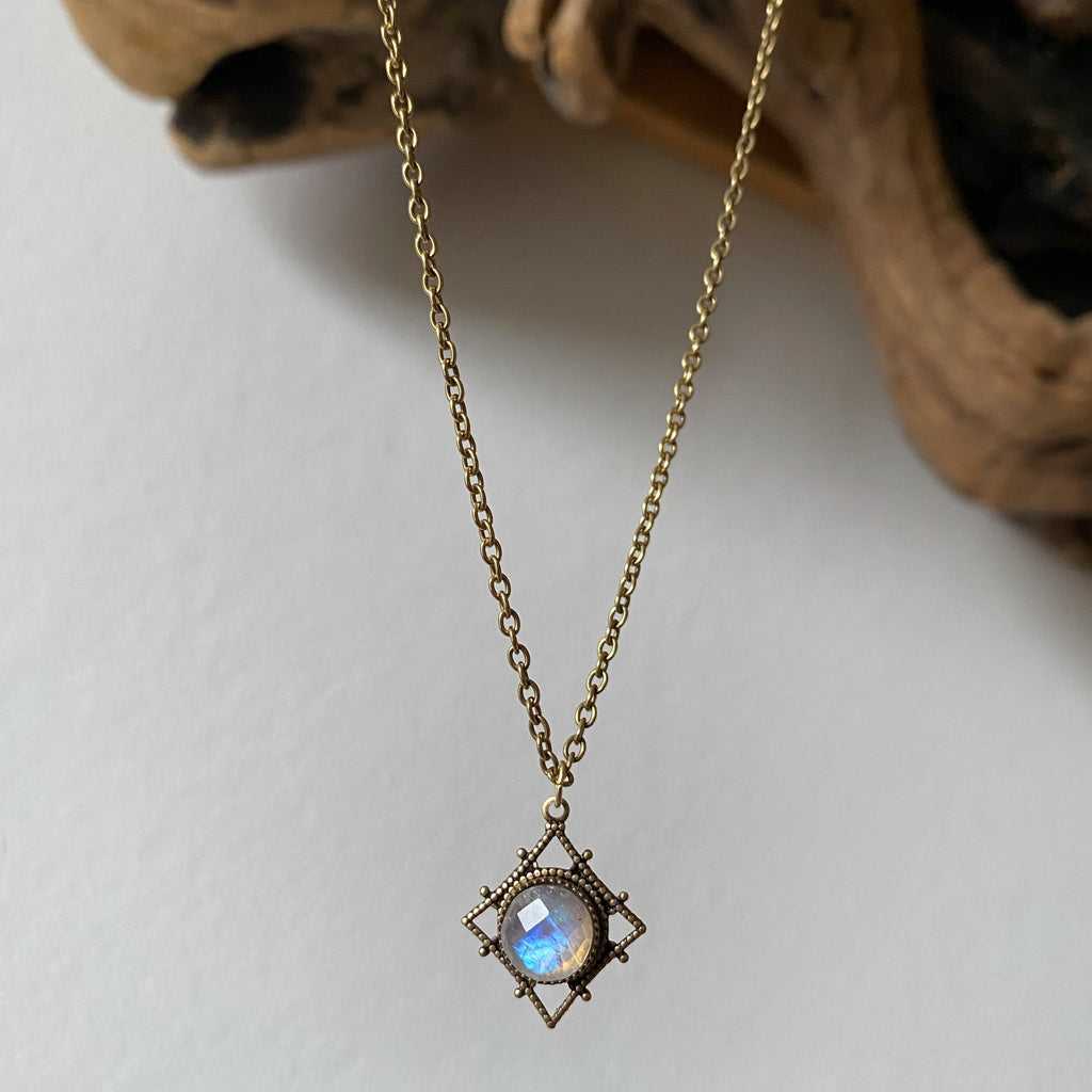 ophelia rainbow moonstone necklace