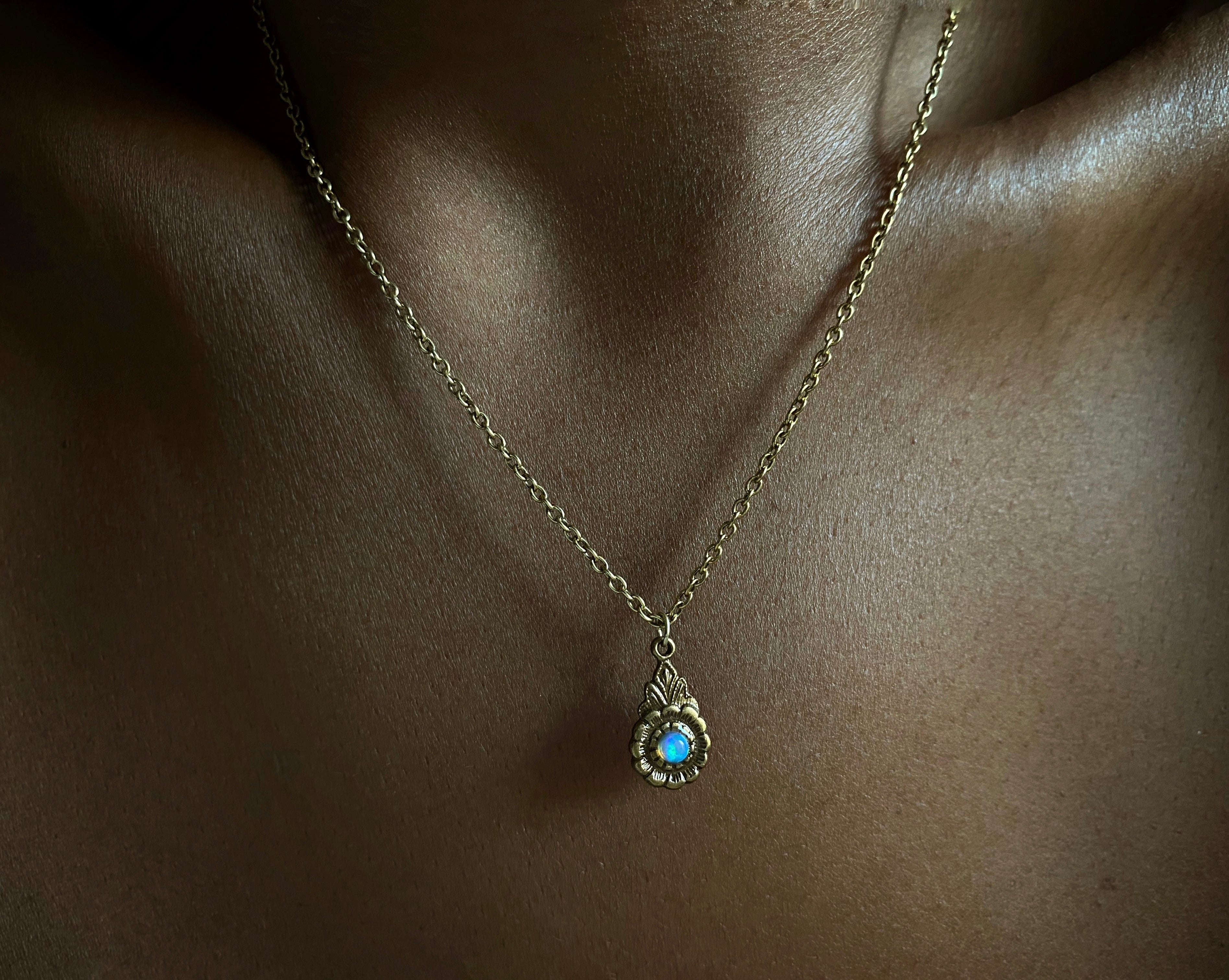 ethiopian opal necklace