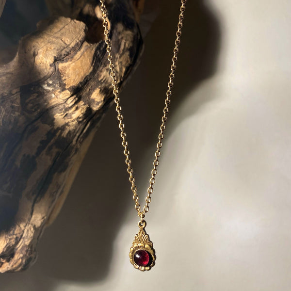 Arabella Gold Garnet Necklace