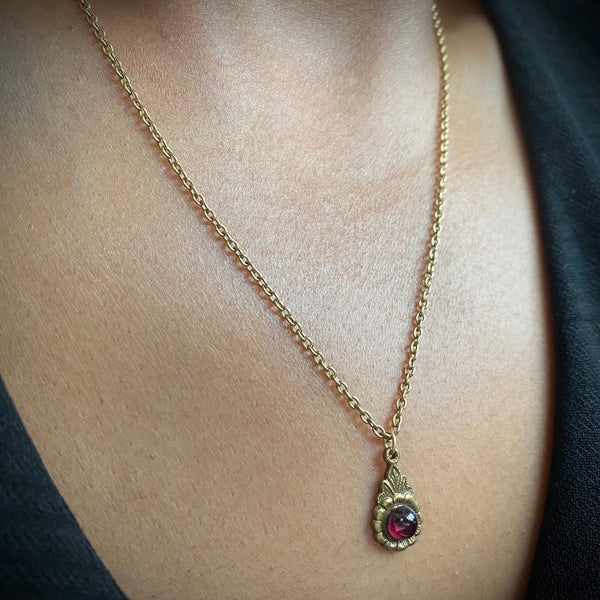 garnet birthstone necklace