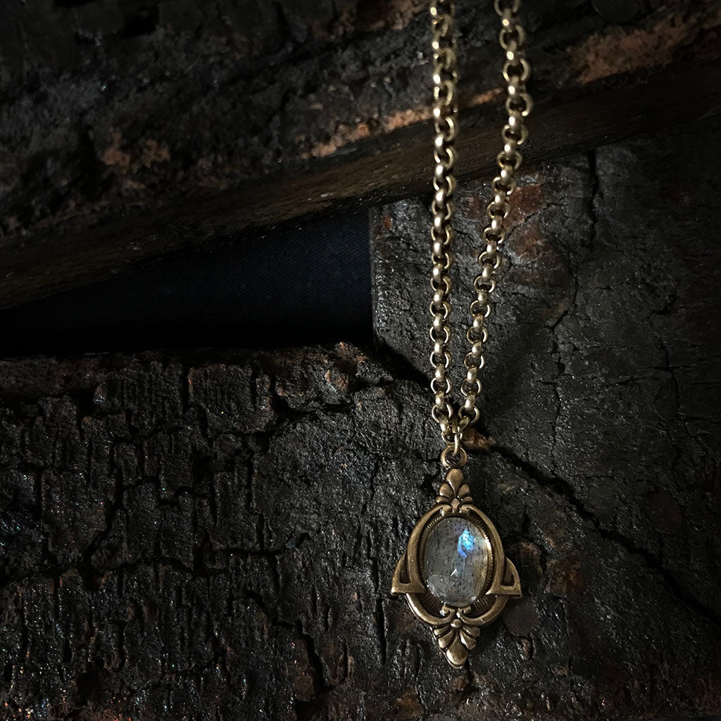 gold labradorite choker