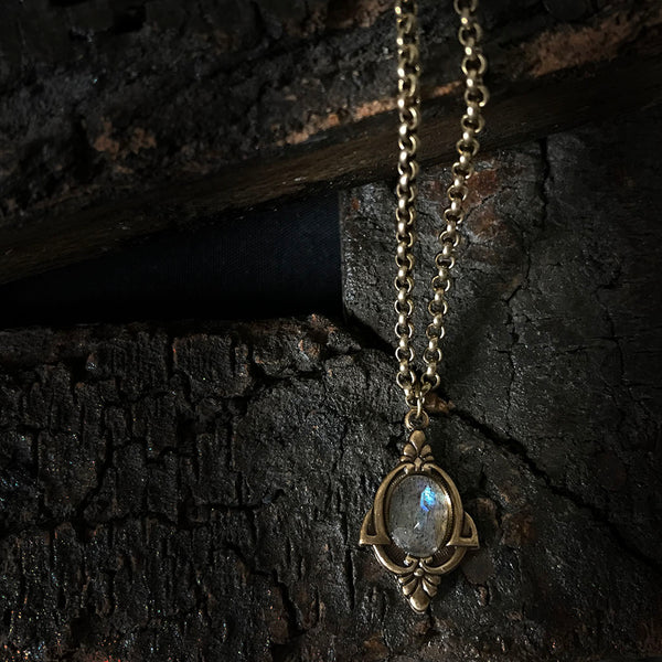 gold labradorite choker
