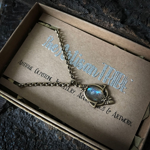 antique labradorite necklace