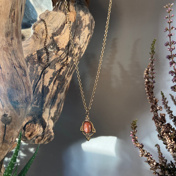 theartisantribe sunstone necklace
