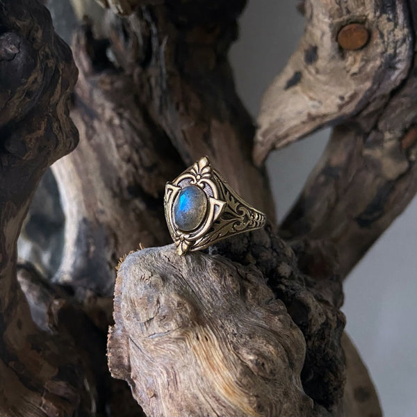 antique labradorite ring