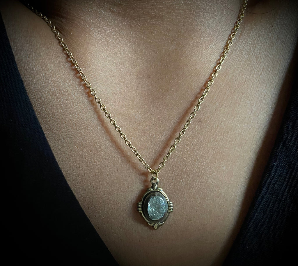 gold pyrite necklaces