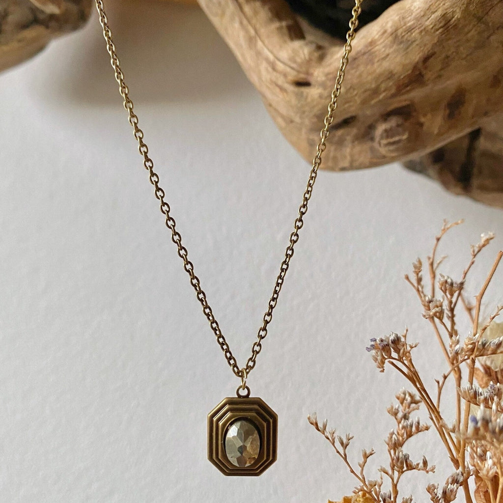 athena pyrite necklace