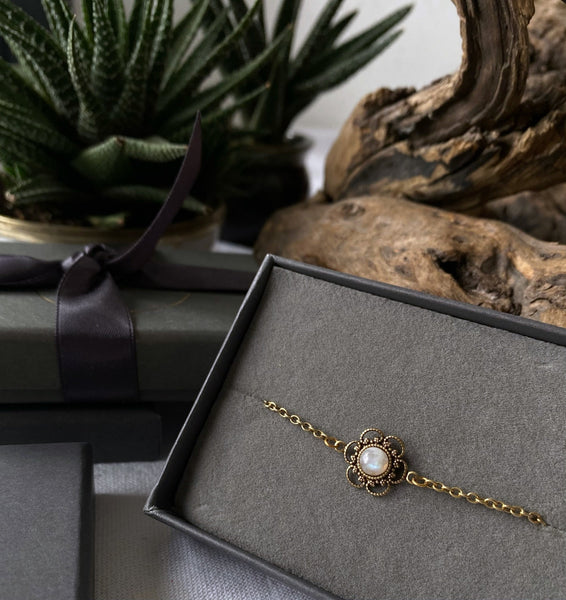 moonstone gold bracelet
