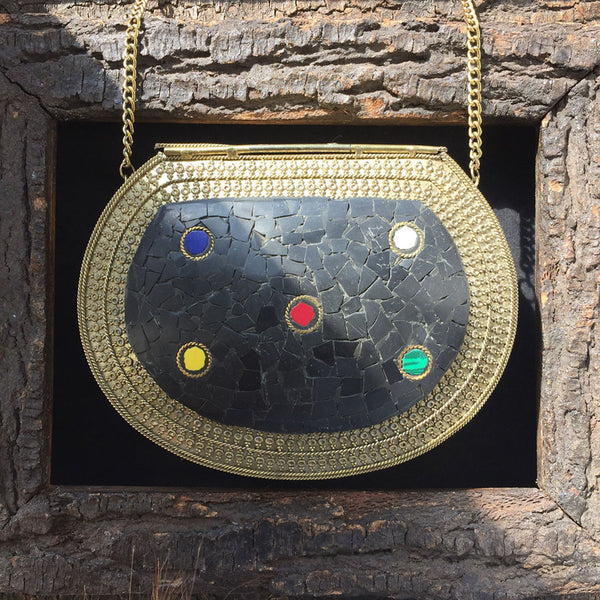 handmade brass metal bag