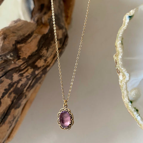 dahlia amethyst necklace