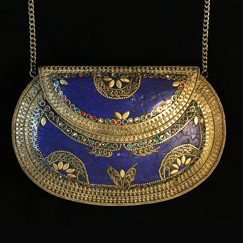 ornate metal clutch for summer