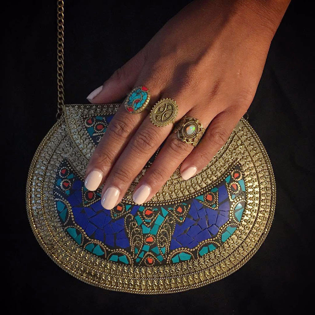 festival clutch bag