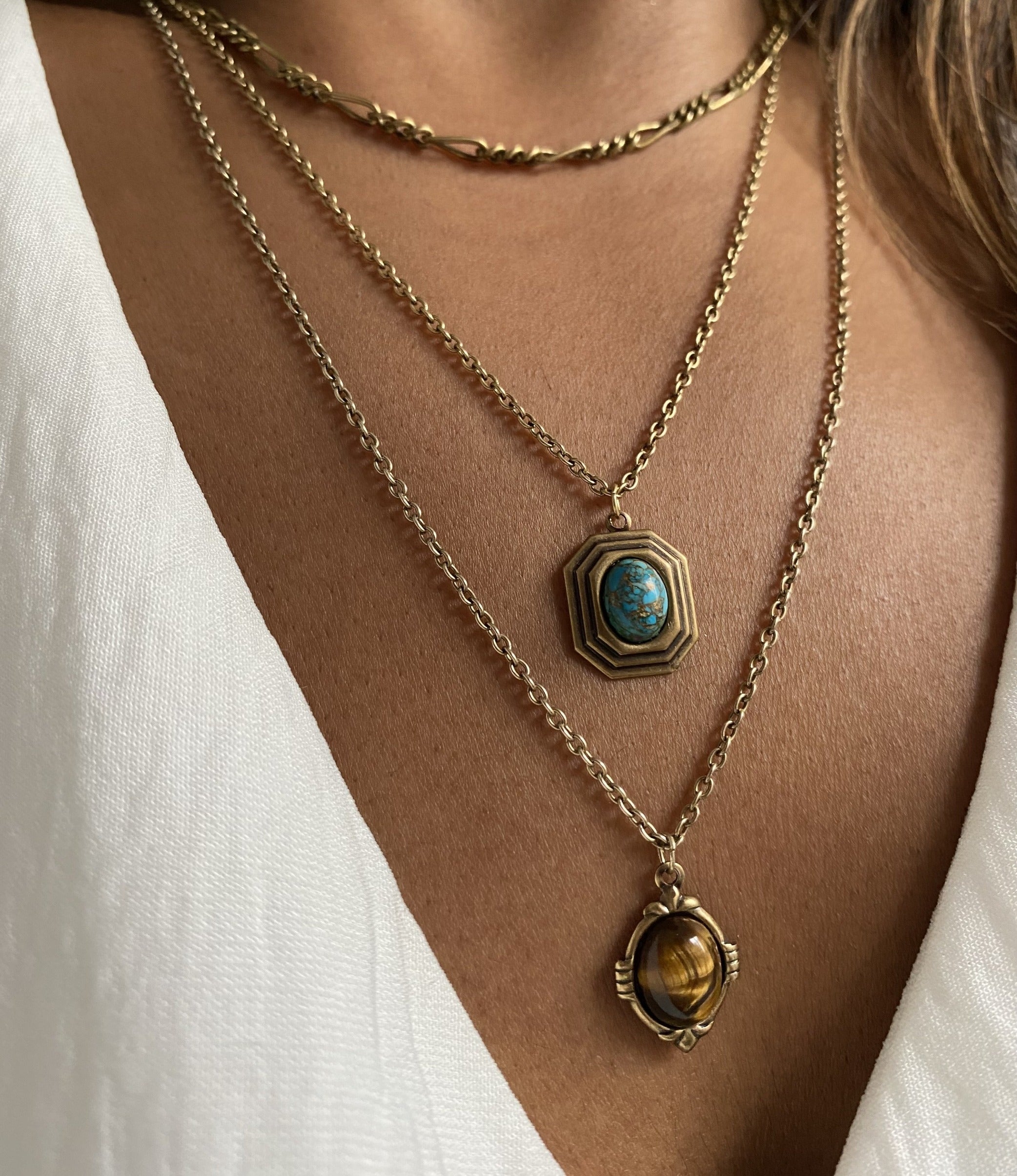 gold layering necklaces