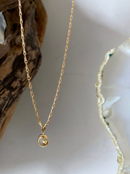 Olivia Gold Citrine Necklace