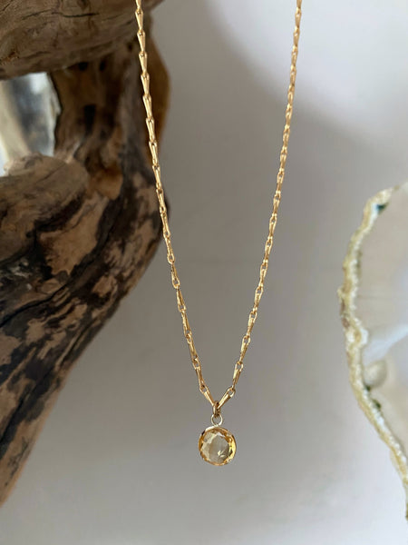 Olivia Gold Citrine Necklace