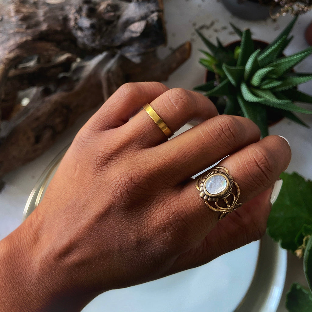 artisan moonstone ring