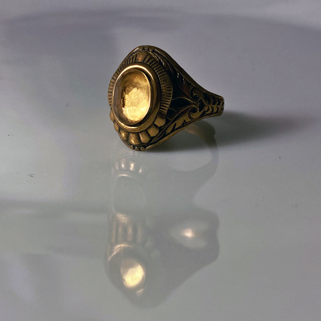 citrine gold ring