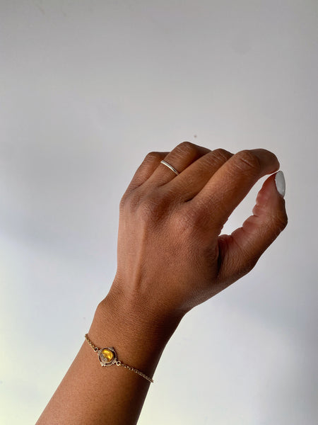 gold citrine bracelet