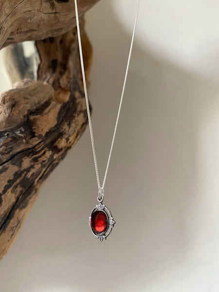 red garnet necklace