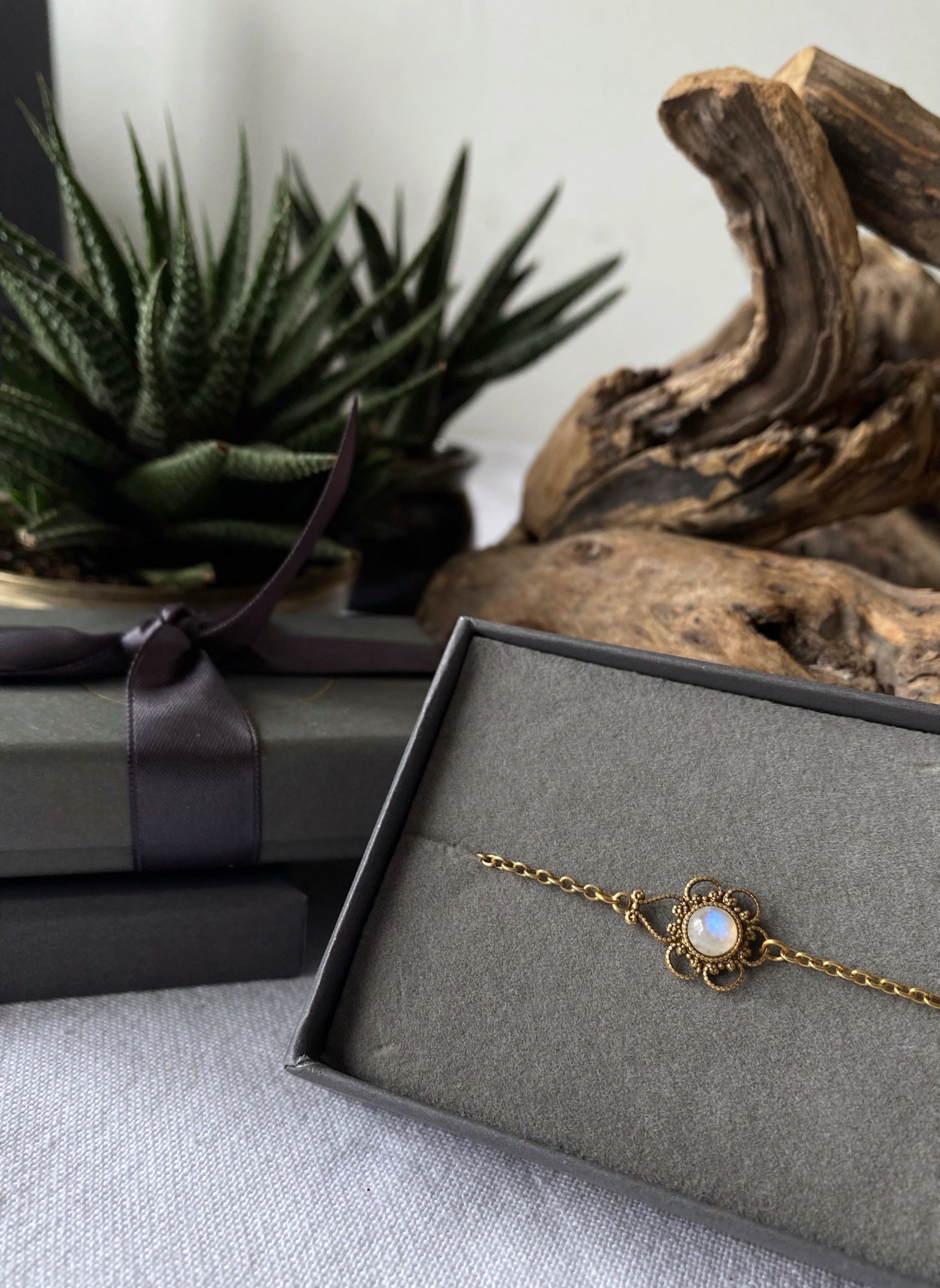 rainbow moonstone bracelet
