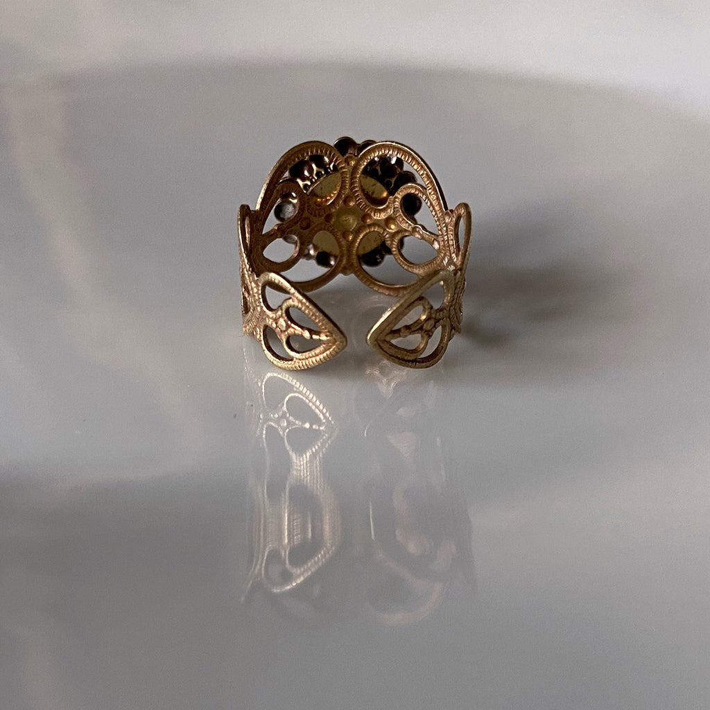adjustable vintage brass ring