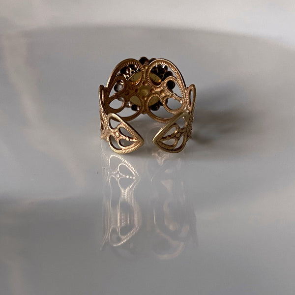 adjustable vintage brass ring