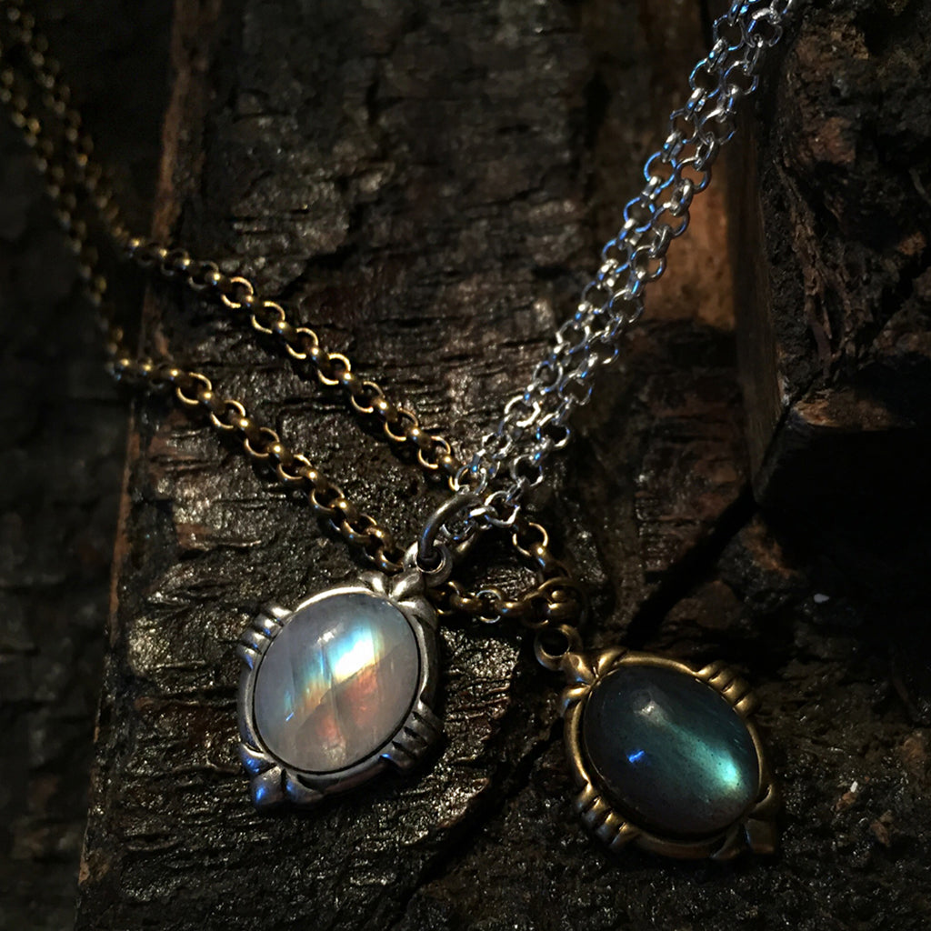 boho moonstone necklace