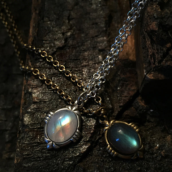 boho moonstone necklace