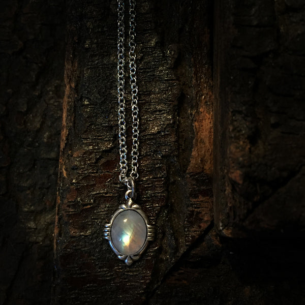 antique vintage moonstone necklace
