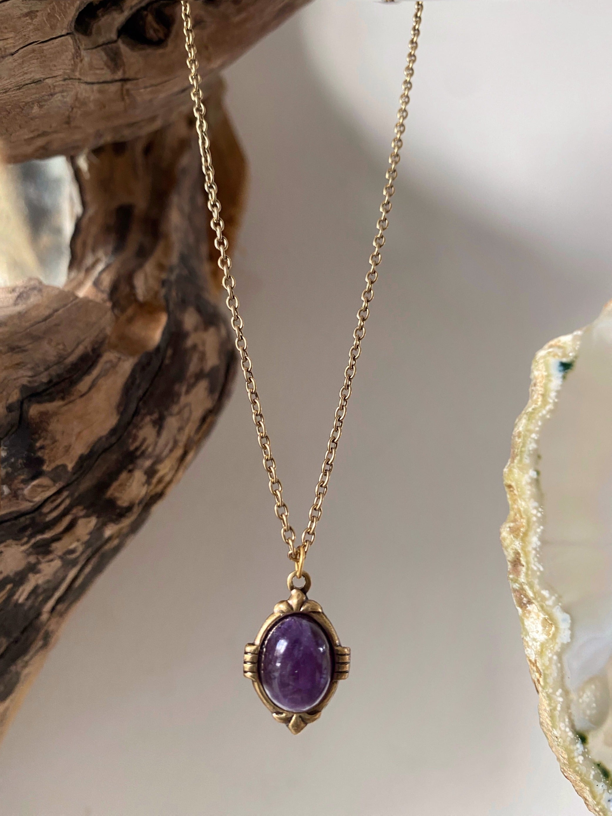 purple amethyst necklace