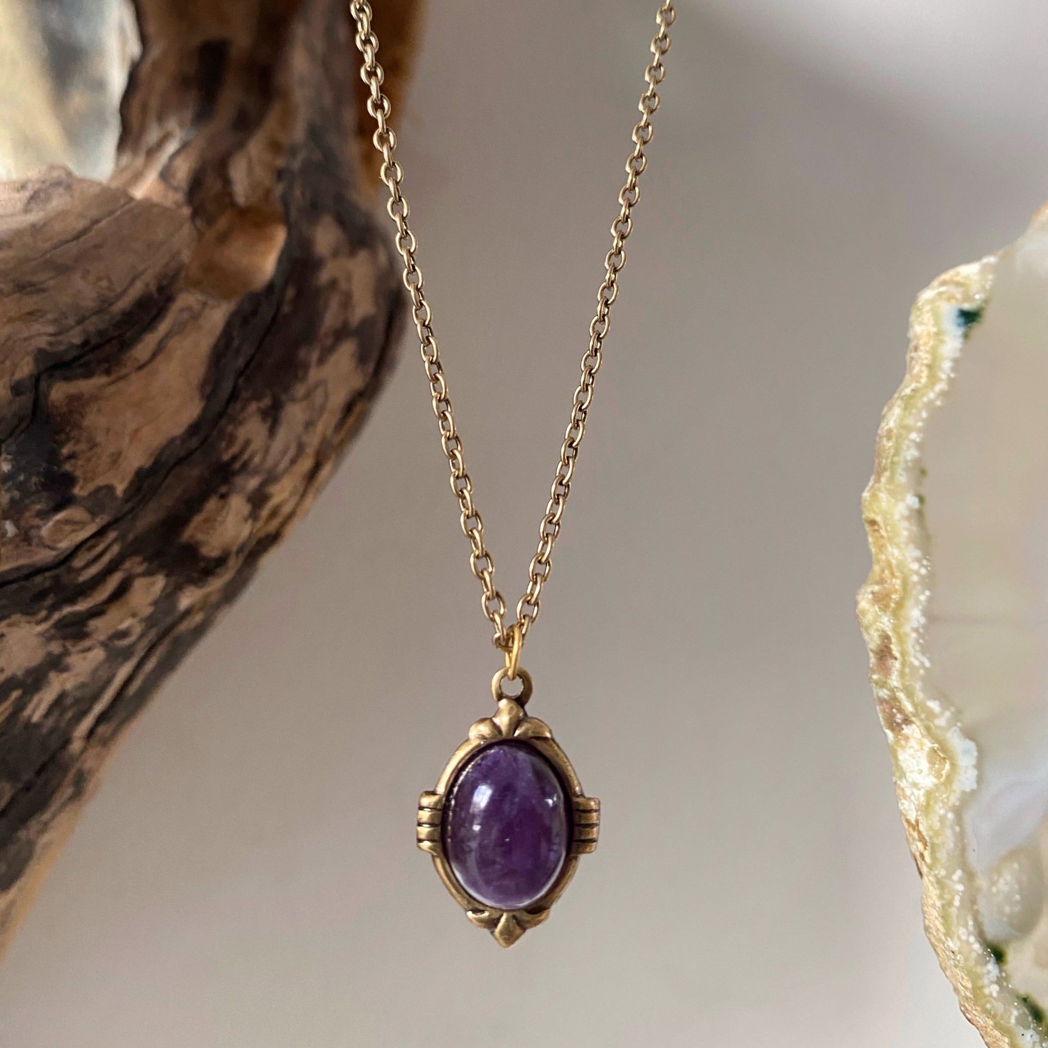 purple amethyst necklace